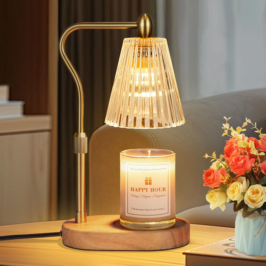 Valentine's/Housewarming Gift: Adjustable Candle Warmer Lamp with Timer & Dimmer – Ideal for Jar Candles & New Home Decor