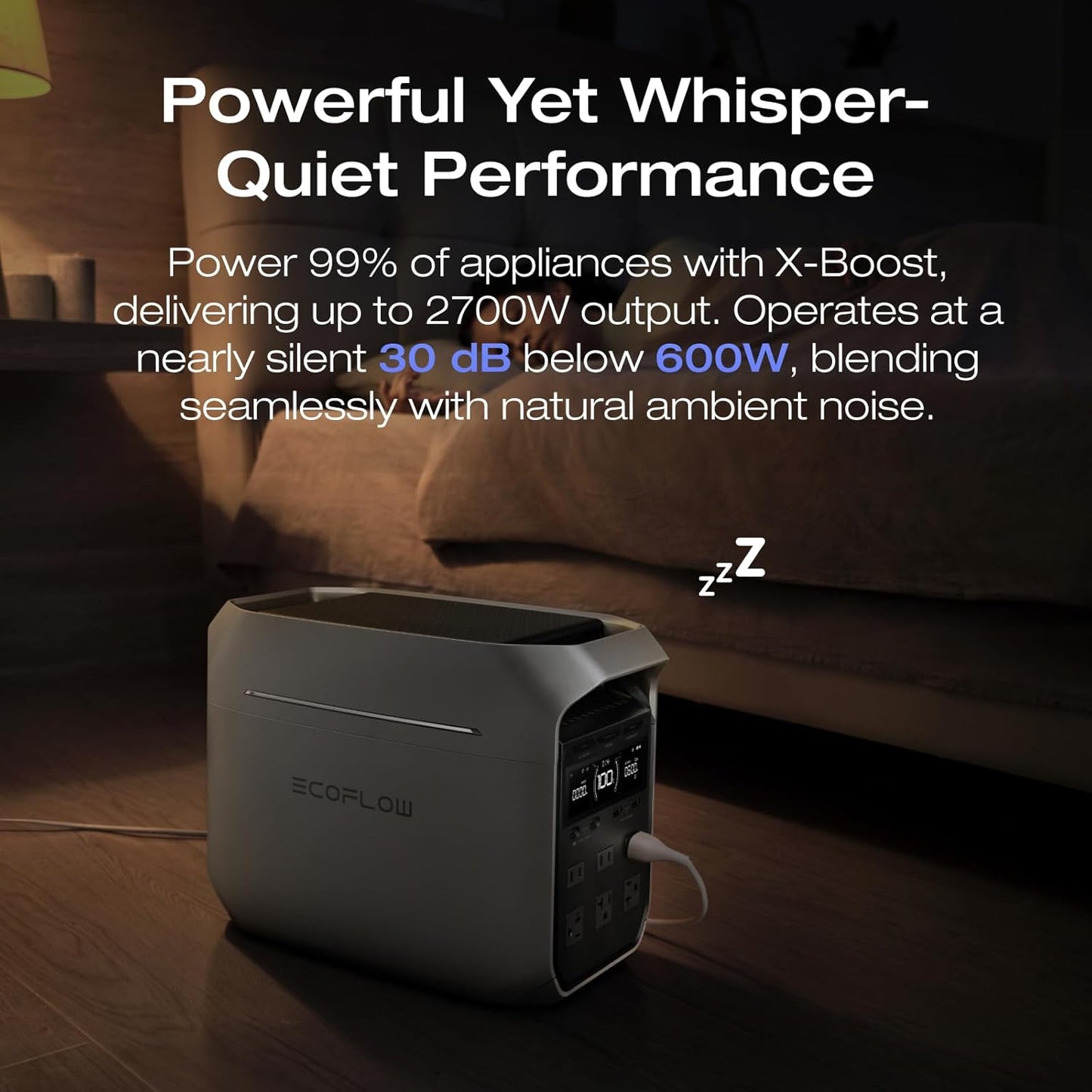 EF ECOFLOW DELTA 3+ Power Station: Expandable Capacity from 1024Wh to 2048Wh. Ideal for Emergencies, Home Backup, and Camping. Includes Smart Extra Battery. Solar Generator.