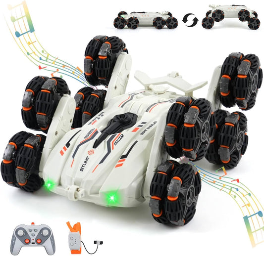 RC Stunt Car with Gesture Sensing & 8 Wheels - Off-Road Vehicle with Lights & Sounds, Exciting Gift for Kids Aged 6-12, Perfect for Birthdays or Just for Fun