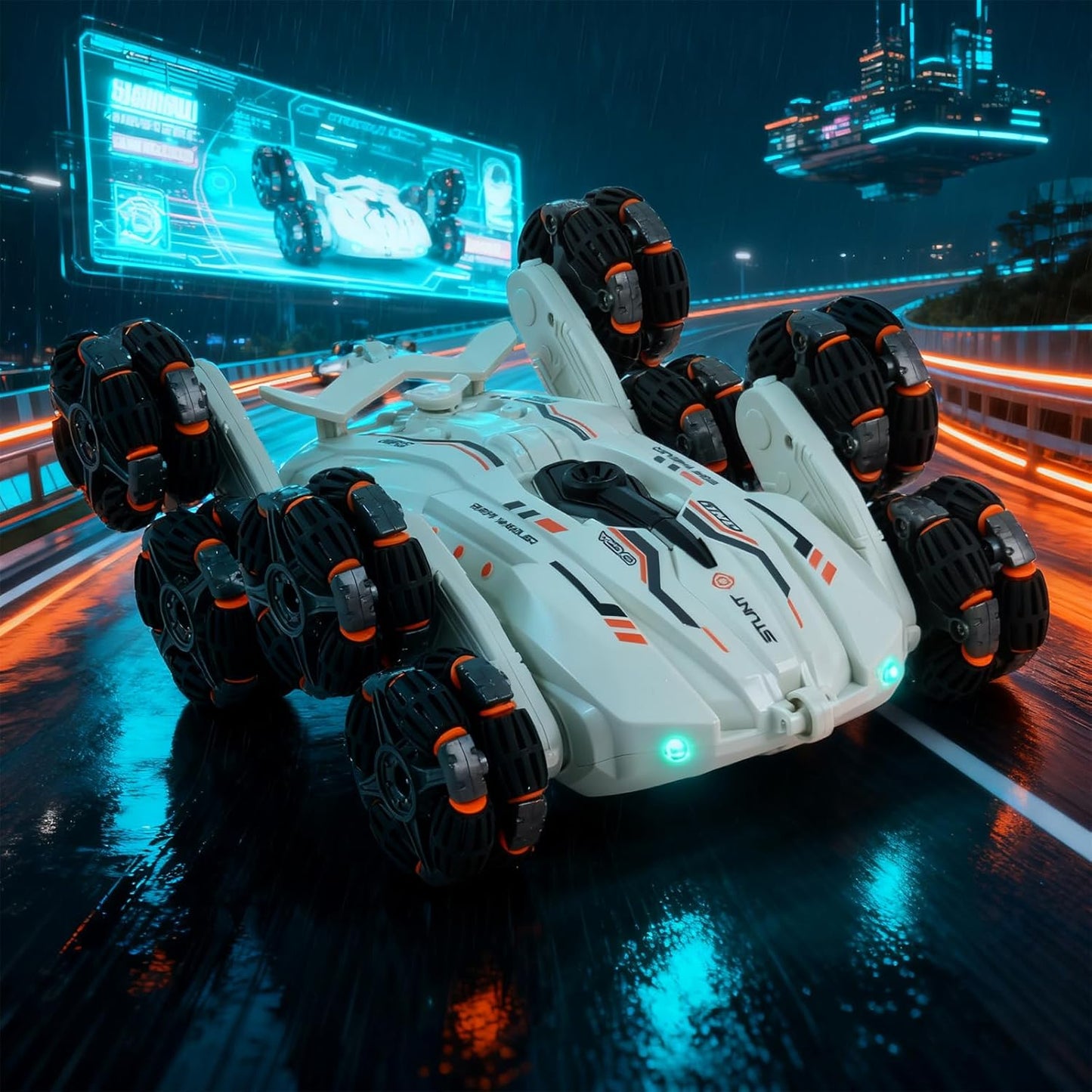 RC Stunt Car with Gesture Sensing & 8 Wheels - Off-Road Vehicle with Lights & Sounds, Exciting Gift for Kids Aged 6-12, Perfect for Birthdays or Just for Fun