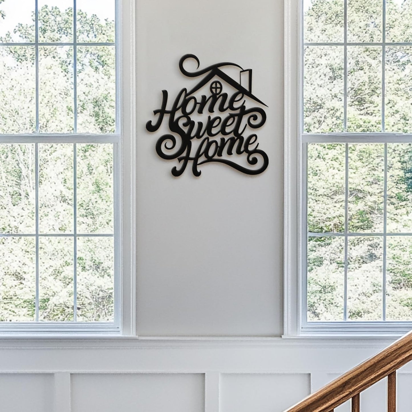Home Sweet Home Metal Art | Cursive Wall Sign for Entryway, Kitchen, or Living Room Decor