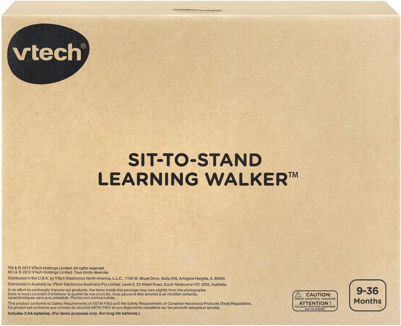 VTech Sit-to-Stand Learning Walker, Blue - Frustration-Free Packaging | Enhanced durability, engaging activities for toddlers.