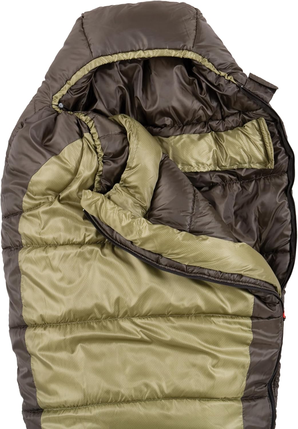 Coleman North Rim Sleeping Bag: 0°F, Big & Tall, Mummy Design, No-Snag Zipper, Adjustable Hood for Warmth & Ventilation, Large, Ideal for Cold-Weather Camping.